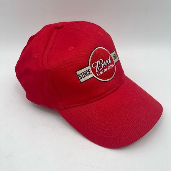BUDWEISER Vintage Hat King of Beers Adjustable SnapBack Hat Beer Bud Embroidered - Picture 2 of 12